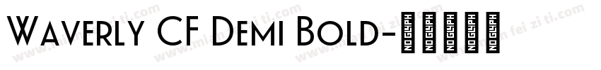 Waverly CF Demi Bold字体转换